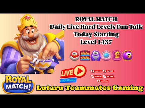 TODAY STARTING LEVEL 1437 ROYAL MATCH GAMEPLAY..😎
