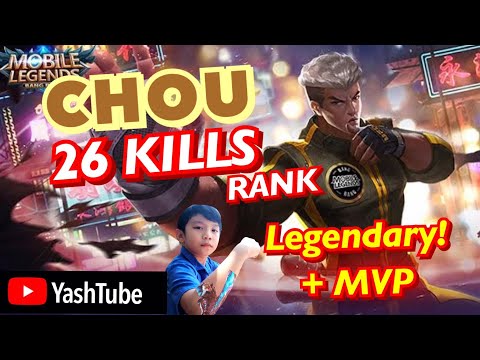 CHOU LEGENDARY! 26 KILLS IN RANK GAME 2020