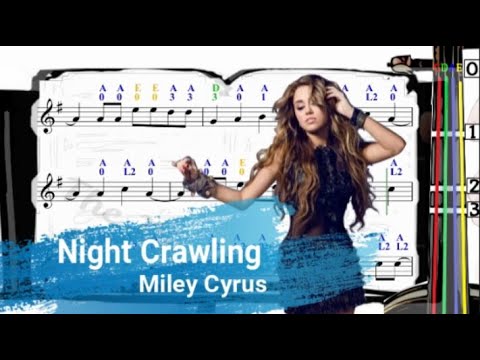 Night Crawling | Miley Cyrus | Violin SHEET MUSIC [With Fingerings] [Level 3]