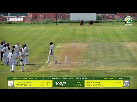 Mpumalanga Girls U19 vs Tuskers Girls U19 - CSA U19 Girls Week | NWU Jool 2