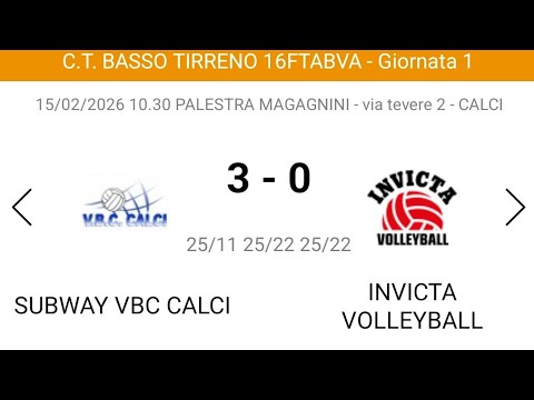 U16F - Calci - Invicta Volleyball