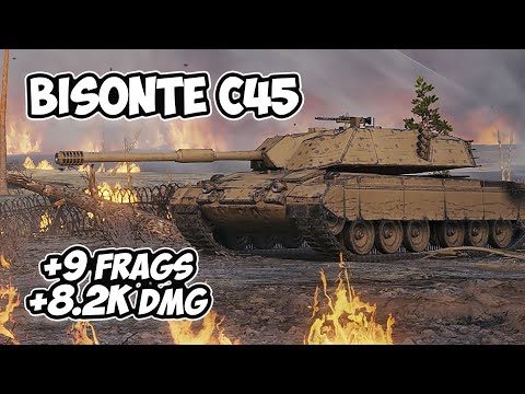 Bisonte C45 - 9 Frags 8.2K Damage - Animal! - World Of Tanks