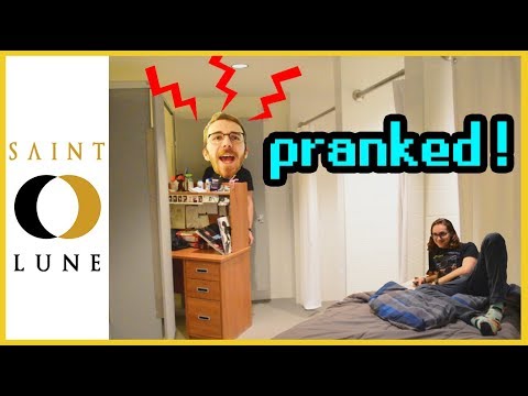 Putting Our Roommates Dorm Furniture in Bathroom - PRANK