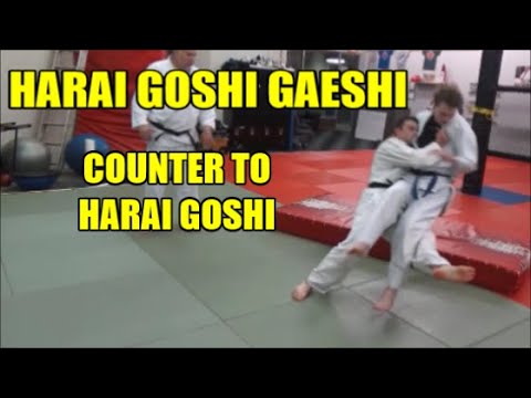 HARAI GOSHI GAESHI CUT AGAINST GRAIN OF THROW — judo technique demonstration