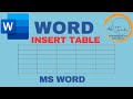 How to Insert #Table in #Microsoft Word || Urdu / Hindi