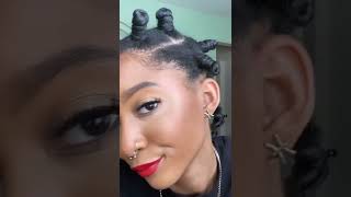 NO HEAT CURLS OVERNIGHT 🌀 Bantu Knots on Natural Hair