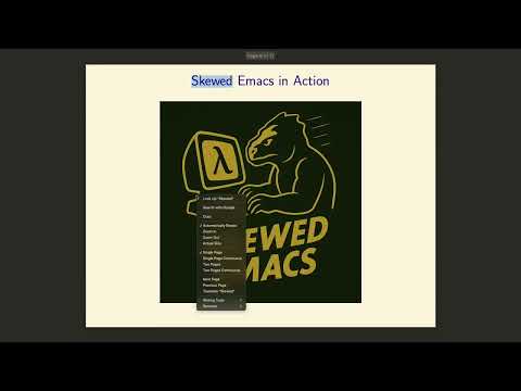 Lightning Talk: Skewed Emacs
