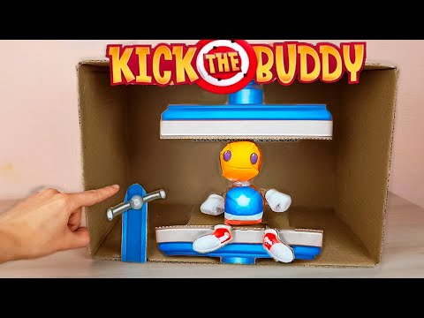 How to Make Kick the Buddy - Hydraulic Press Machine from Cardboard