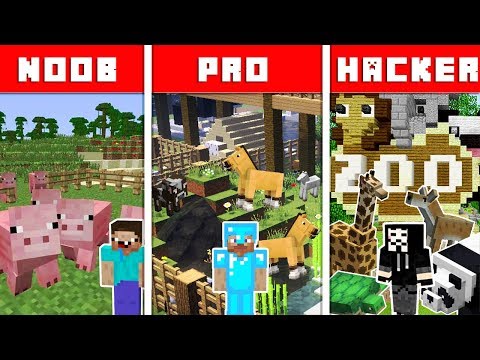 Minecraft NOOB vs PRO vs HACKER : ZOO CHALLENGE in MINECRAFT / BATTLE