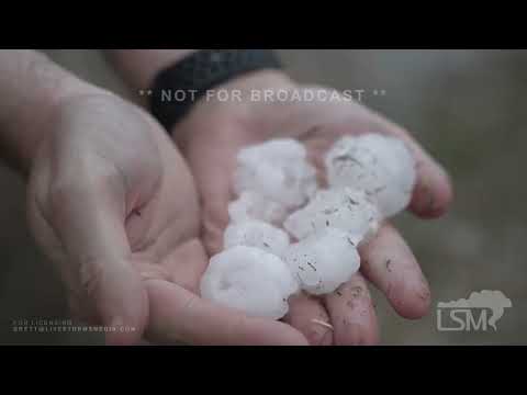 03-16-2023 Alma, TX - Huge Hail - Wind Driven - Drivers Seek Cover - Droned Hail Shaft