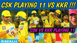 IPL 2023 - Chennai Super Kings Confirm Playing 11 vs KKR | Match 33 | CSK vs KKR | CSK Playing 11