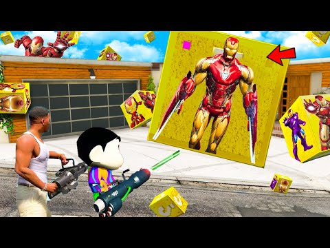 GTA 5 : FRANKLIN Opening BIGGEST "IRONMAN" LUCKY BOXES in GTA 5! (GTA 5 mods)