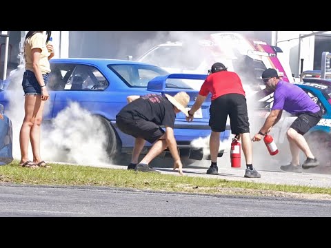 Set my E36 on Fire & Crashed @ Klutch Kickers Round 2