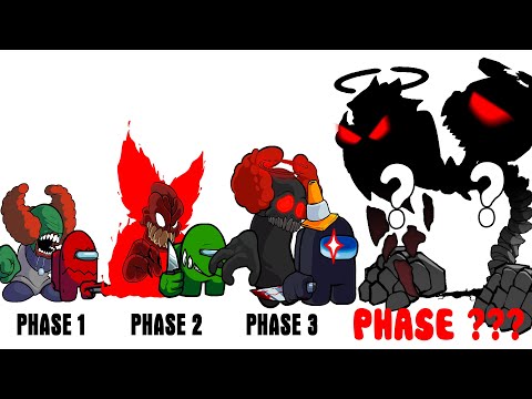 FNF Comparison - All Phases Battle Tricky VS Impostor - Friday Night Funkin' Animation