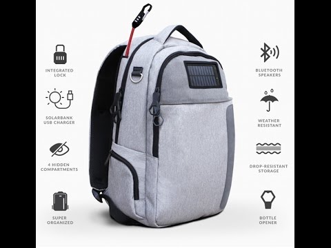 Smart Solar Powered Anti-Theft Backpack
