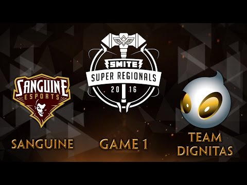 SMITE Super Regionals Day 3 - Sanguine vs. Team Dignitas (Game 1)
