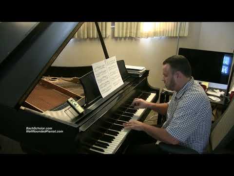 Variation 12 from "Goldberg Variations" played slowly with metronome