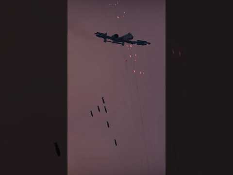 A-10 Warthog Drop 2,000 lb Bomb in front of the Anti-Air Defense System