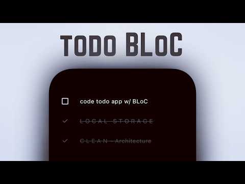 📱 Todo App (Clean Architecture) • Flutter x BLoC Tutorial