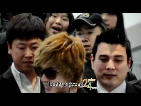 111220KimHyunJoong fancam-Arrival @HK Int'l airport