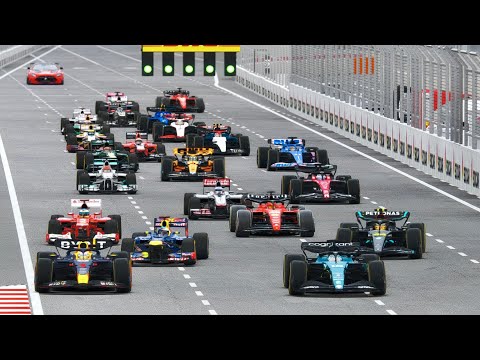 F1 2023 Cars vs F1 2012 Cars - Azerbaijan Grand Prix Baku