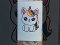 How to Draw a Cute Unicorn Easy 🦄 #shorts #unicorn #drawing #ytshorts #youtubeshorts #trending #art