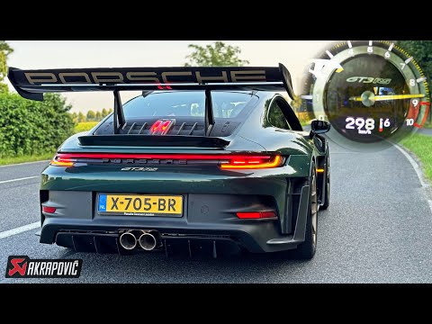 Porsche 911 992 GT3 RS AKRAPOVIC | INSANE SOUND & 0-298KMH TOP SPEED on AUTOBAHN