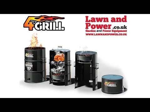 Batavia 4Grill 4 in 1 Barrel BBQ - Grill, Smoker, Cooker & Fire Pit