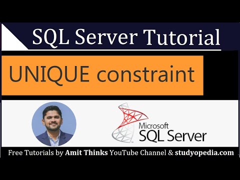 SQL UNIQUE Constraint | SQL Server Tutorial for Beginners