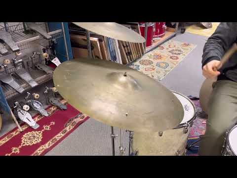 1970s Zildjian A 20" Hollow Logo Rivet Ride Cymbal 1638g