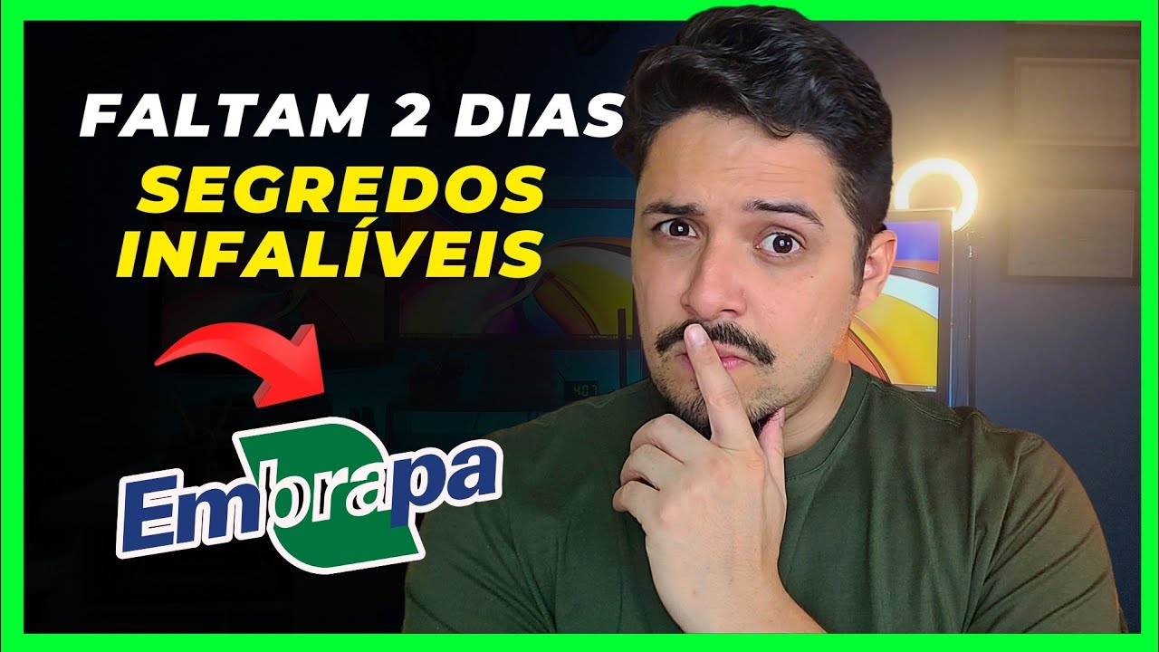 Últimas Horas: Segredos Infalíveis Para Vencer a Prova do Concurso EMBRAPA 2025