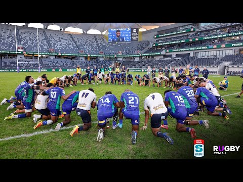 Fijian Drua & Moana Pasifika come together to sing post match