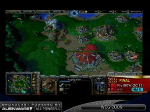 [WCG 2009 Grand Final - WarCraft3 Final - TurtleRock Map 2]  fly vs infi