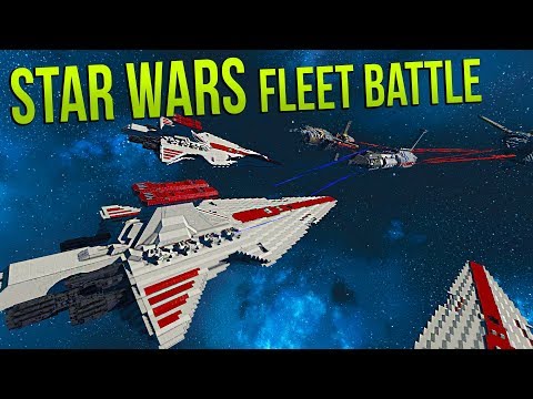 REPUBLIC FLEET vs DROID FLEET! (Clone Wars EPIC BATTLE!) - Space Engineers Battle!