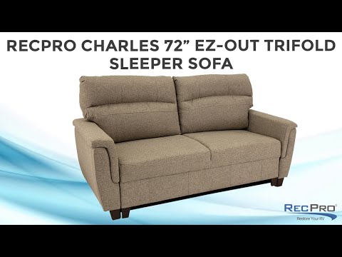 RecPro Charles 72" EZ-OUT Trifold Sleeper Sofa