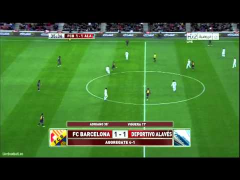 Goal Gol Adriano - FC Barcelona 1 - 1 Alaves 28.11.2012