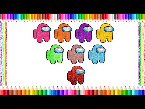 AMONG US SPEED GLITTER COLORING/Gaming character GLITTER speed coloring/ENTRE NÓS COLORIR VELOCIDADE