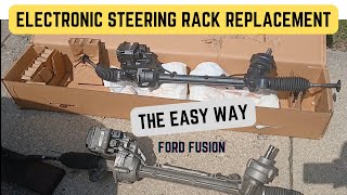 10-12 Ford Fusion Electric Power Steering Rack Replacement (PSCM) no lift, on jack stands - EASY WAY