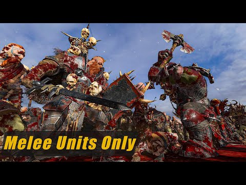 Unlimited Morale MOD  -  NO RETREAT  -  Norsca VS Greenskins  -  [ Total War : Warhammer 3 ]