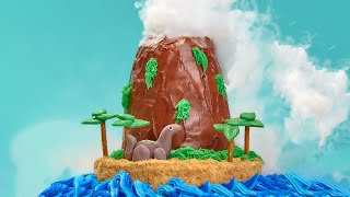 HOW TO MAKE A VOLCANO CAKE - NERDY NUMMIES
