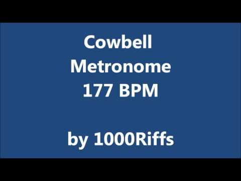 Cowbell Metronome 177 BPM - Beats Per Minute