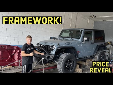 Installing Rough Country bumpers on our Jeep JK! Completed!