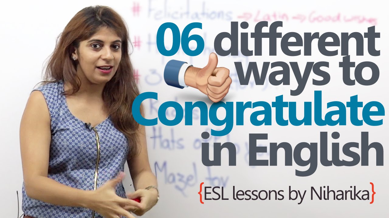 English speaking Lesson - 6 different ways to congratulate someone. ( Learn English)