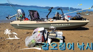 캐치파워100 첫 런칭 갑오징어낚시🎣 CATCH PWR 100 카약피싱 カヤックフィッシング Kayak fishing