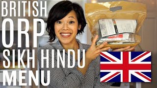 British Army Operation Ration Pack Sikh Hindu Menu | ORP MRE