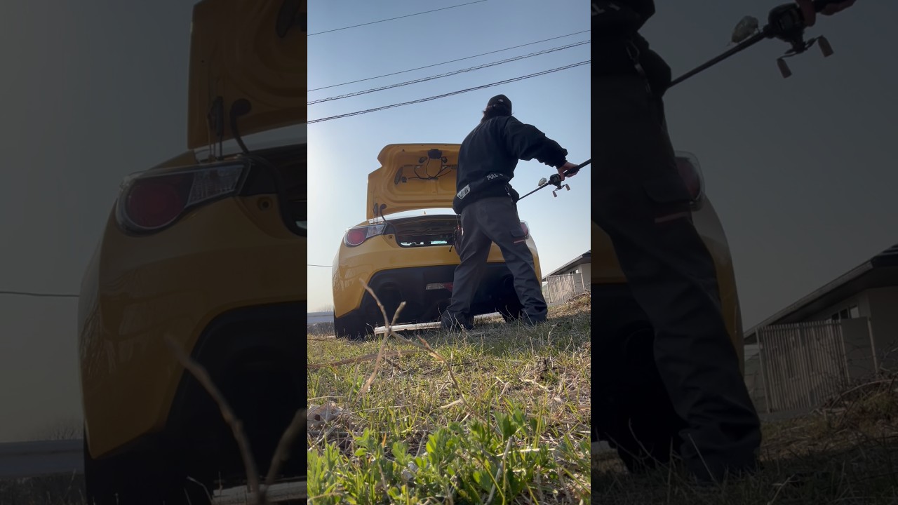 マニュアルスポーツカーで釣りに行くということ。Go fishing with a 86#生音 #バス釣り好きと繋がりたい #バス釣り