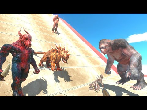 PRIMATES VS INFERNALS  -  FALL IN THE RAMP -  TOURNAMENT  - ANIMAL REVOLT BATTLE SIMULATOR