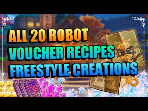 All 20 Robot Voucher Recipes | Core of the Apparatus Guide | Genshin Freestyle Creations