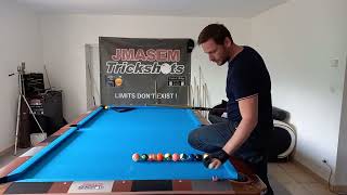 Maxence-improvisation Artistic Pool by JMASEM Maxence Delattre Double Mass trick shot billiard!