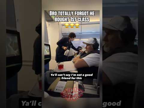 He forgot he paid for first class😂NEW VLOG LINKED ABOVE⬆️#hispanic #comedy #chicostoxicos #shorts